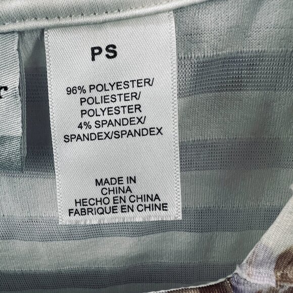 Alfred Dunner Women Top Small Petite White Purple Floral Ruffle Pullover Shirt - Picture 5 of 9